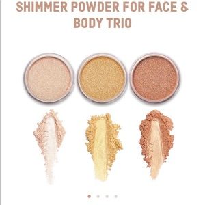 KKW Beauty shimmer lotion and powder-bronze